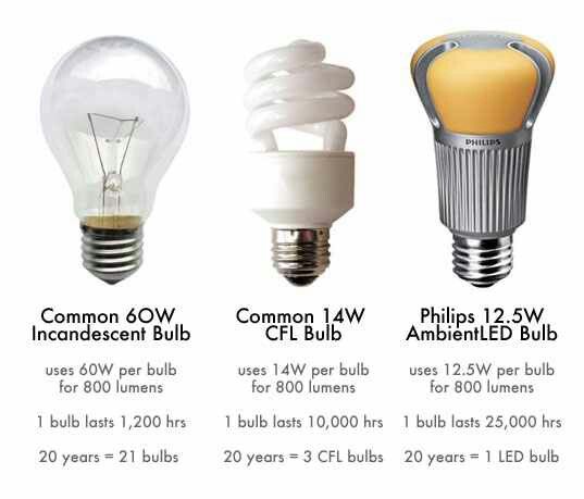 Three light bulbs