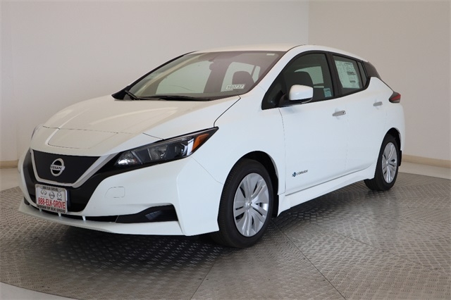 white 2019-Nissan-LEAF